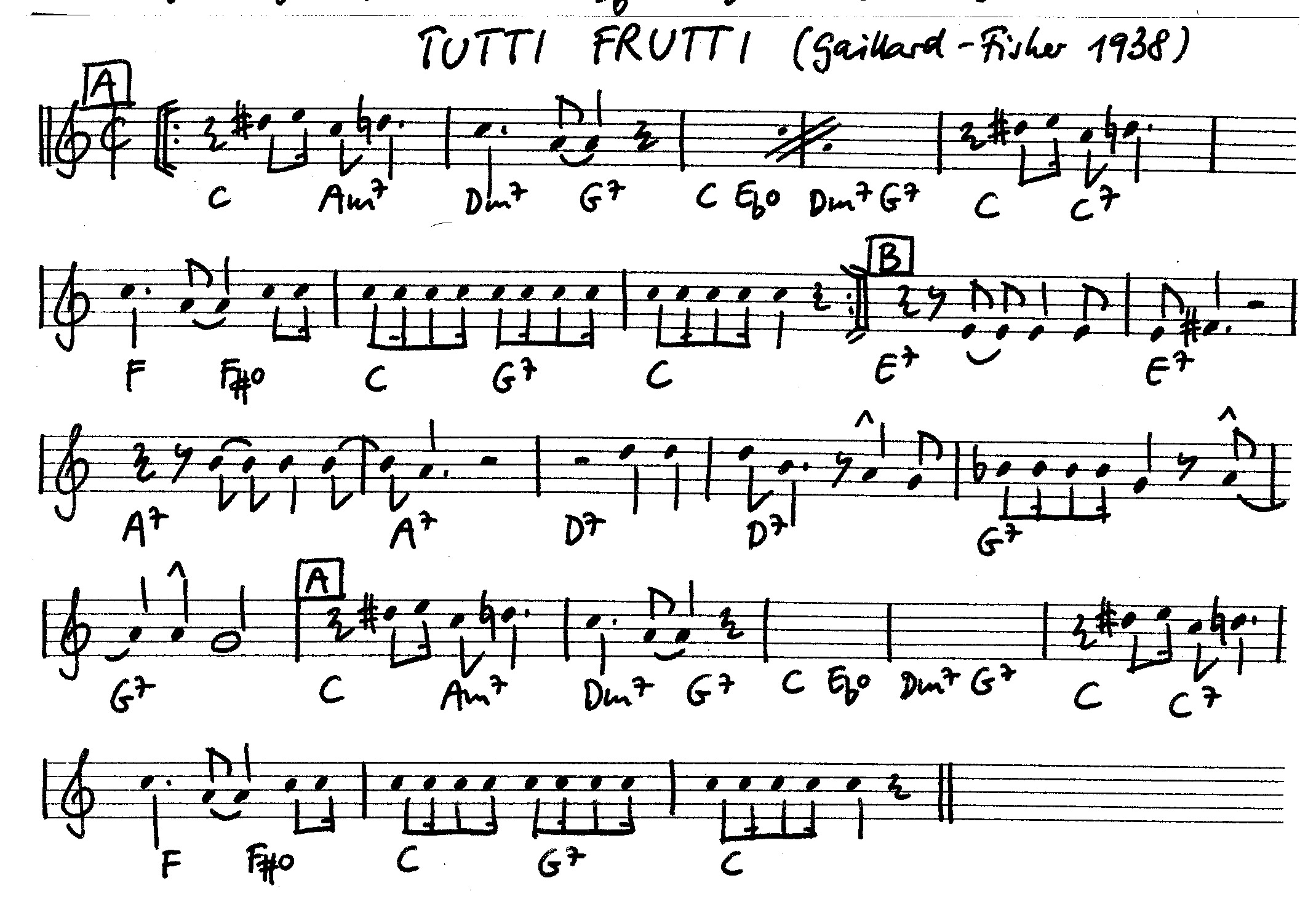 tutti frutti leadsheet – book us for your next 20s or gatsby event